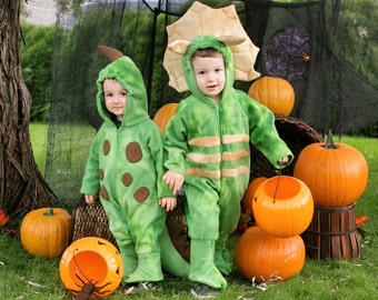 Triceratops Fleece Child and Youth Size Costume, Kid's Dino Costume, Kids Triceratops Costume