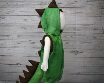 Ready To Ship Dinosaur Costumes, Green and Brown Dinosaurs, Last Minute Halloween Costume, 5T Dino Costume, 18M Costume, 24M Costume