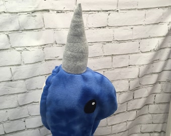 Narwhal Fleece Kids Costume, Narwhal Fleece Kids Costume, Ocean Theme Costume, Youth Size Narwhal Costume, Child Size Narwhal Costume