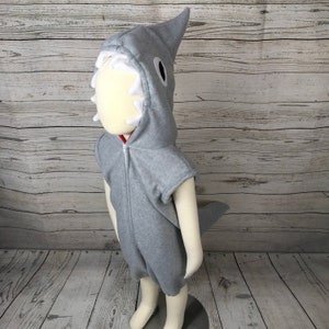Shark Fleece Toddler Romper, Toddler Romper, Toddler Halloween Costume, 2T Shark Romper, 3T Shark Romper, 4T Shark Romper, 5T Shark Romper