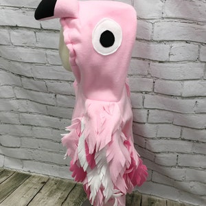 Flamingo Fleece Toddler Costume, Pink Bird Costume, Toddler Flamingo Jumpsuit, Flamingo Halloween Costume, Toddler Size Costume