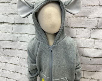 Youth Mouse Fleece Zip Up Sweatshirt, Sizes 6-12 Kids