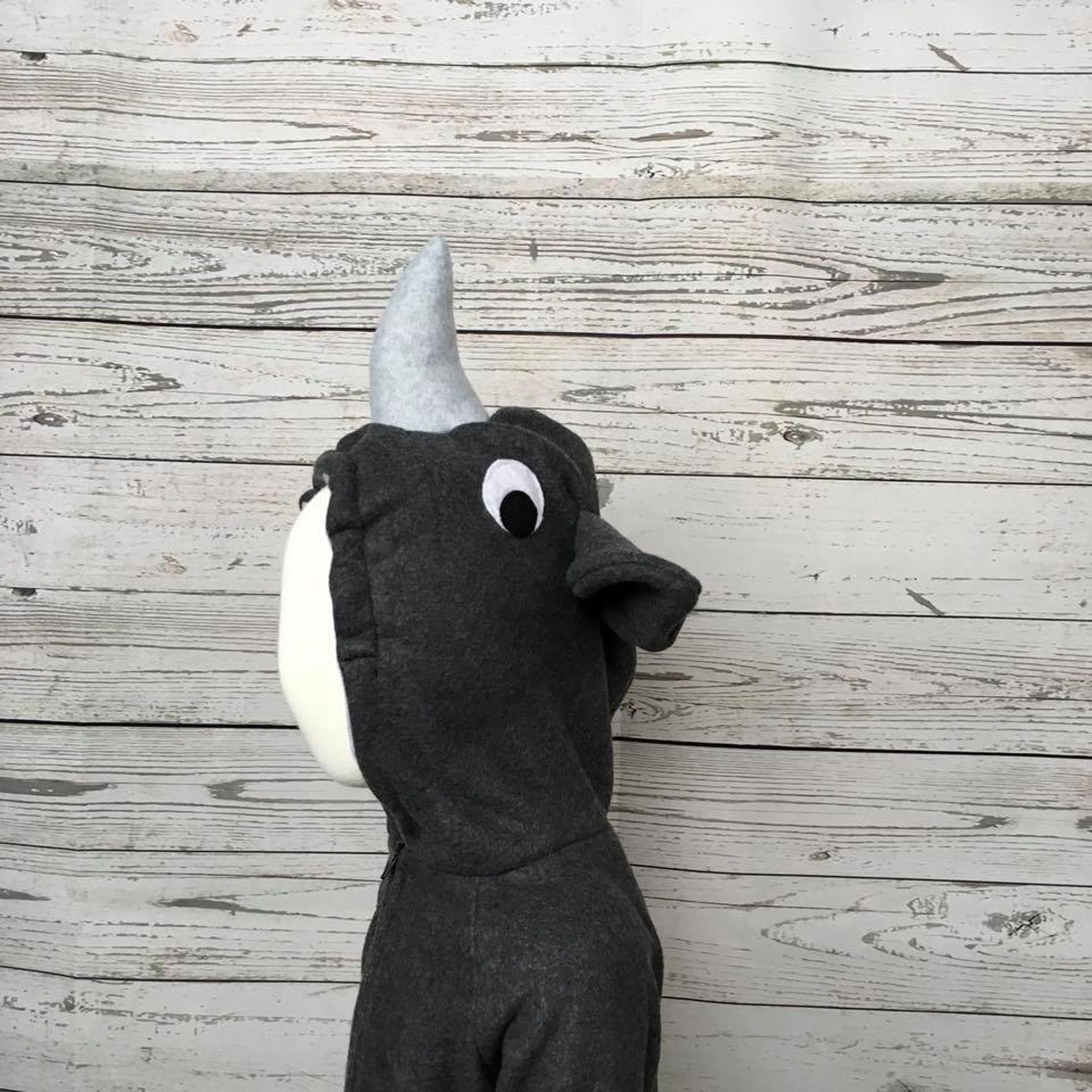 Gray Rhino Fleece Toddler Costume Toddler Rhino Outfit Child Etsy Italia