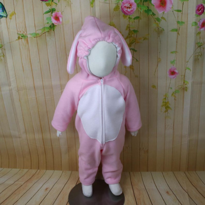 Pink Bunny Fleece Baby Costume