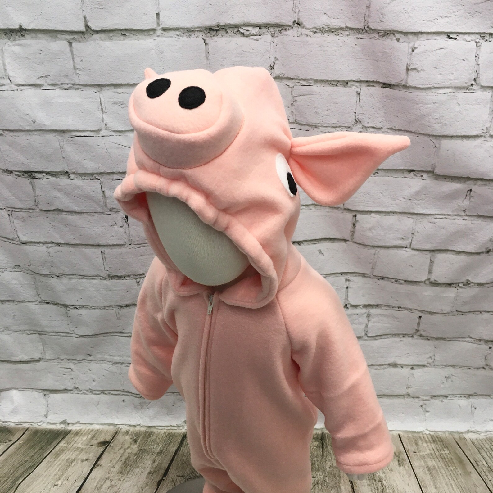 Piggy Fleece Baby Costume Pig Baby Halloween Costume Farm Etsy