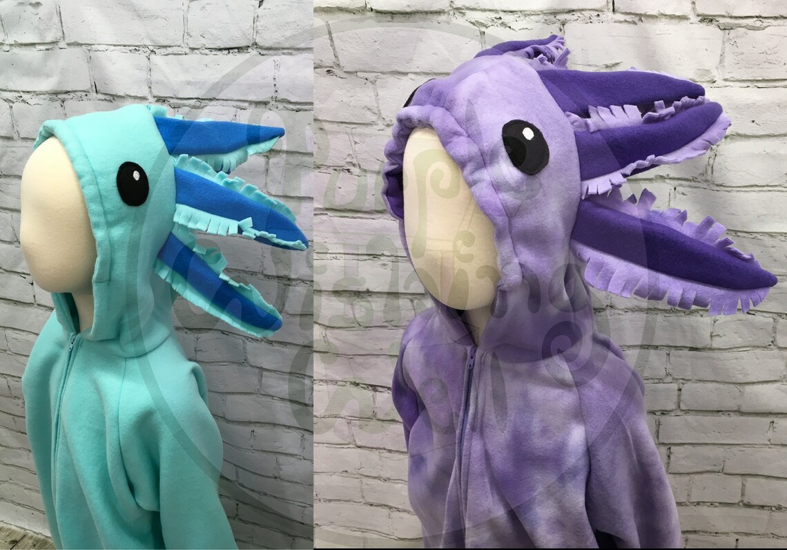 Axolotl Fleece Baby Romper Costume Axolotl Baby Halloween Etsy