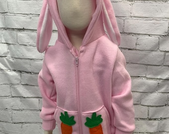 Youth and Kids Pink Bunny Fleece Sweatshirt