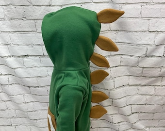 Youth Dinosaur Fleece Zip Up Sweatshirt, Sizes 6-12 Kids, Dino Lover Gift