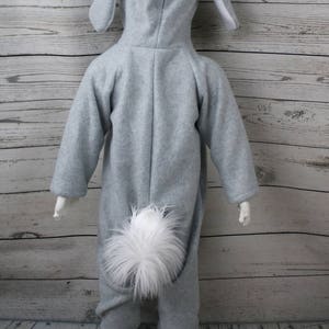 Gray Bunny Fleece Toddler Costume, Toddler Bunny Outfit, Child Rabbit Costume, Warm Bunny Costume, Boy Bunny Outfit, Gray Bunny Outfit image 3