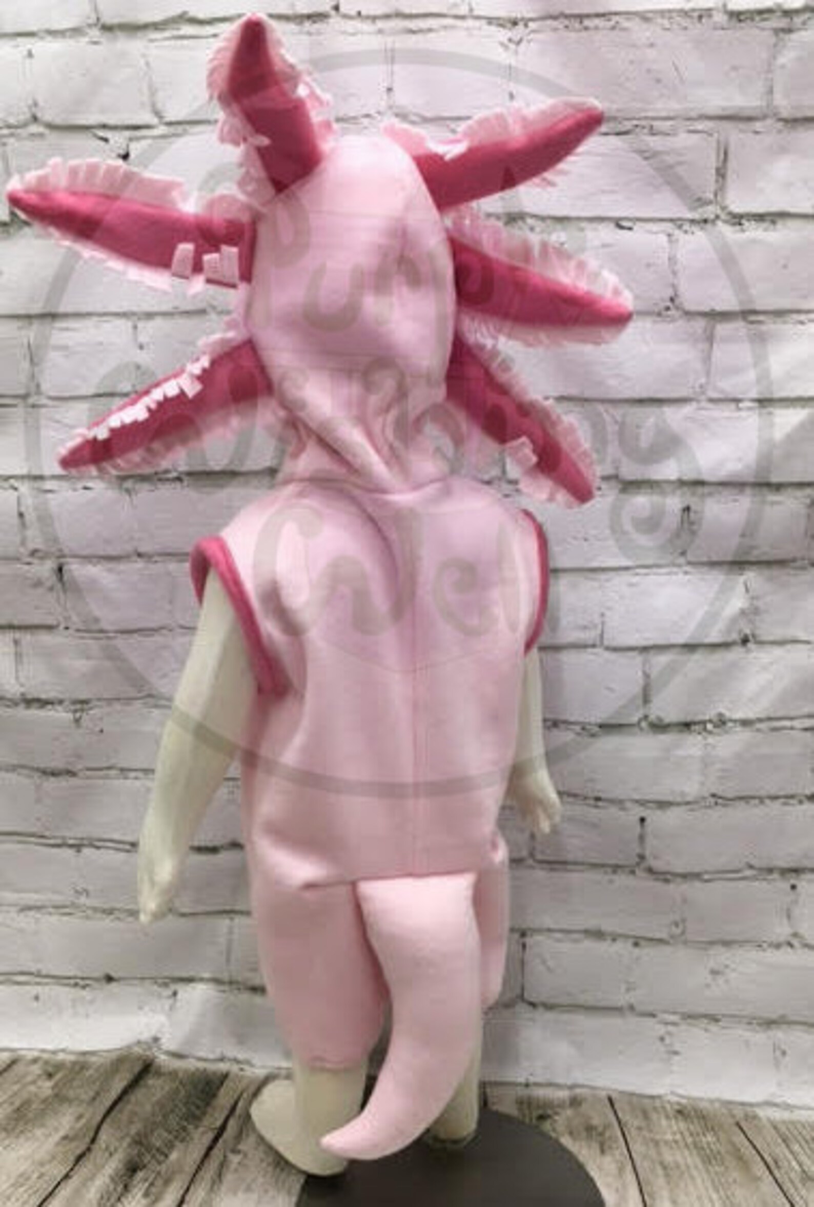 Axolotl Fleece Baby Romper Costume Axolotl Baby Halloween Etsy
