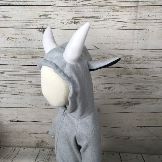 Billy Goat Costume Toddler Jumpsuit Grey Billy Goat Costume Toddler Jumpsuit Grey