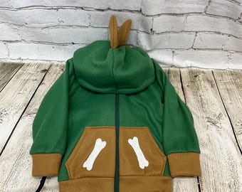 Sudadera infantil de forro polar con estampado de dinosaurio, sudadera con capucha de dinosaurio, sudadera verde con capucha de dinosaurio, sudadera con capucha de forro polar de dinosaurio para niños pequeños, sudadera con capucha de T-Rex para niños