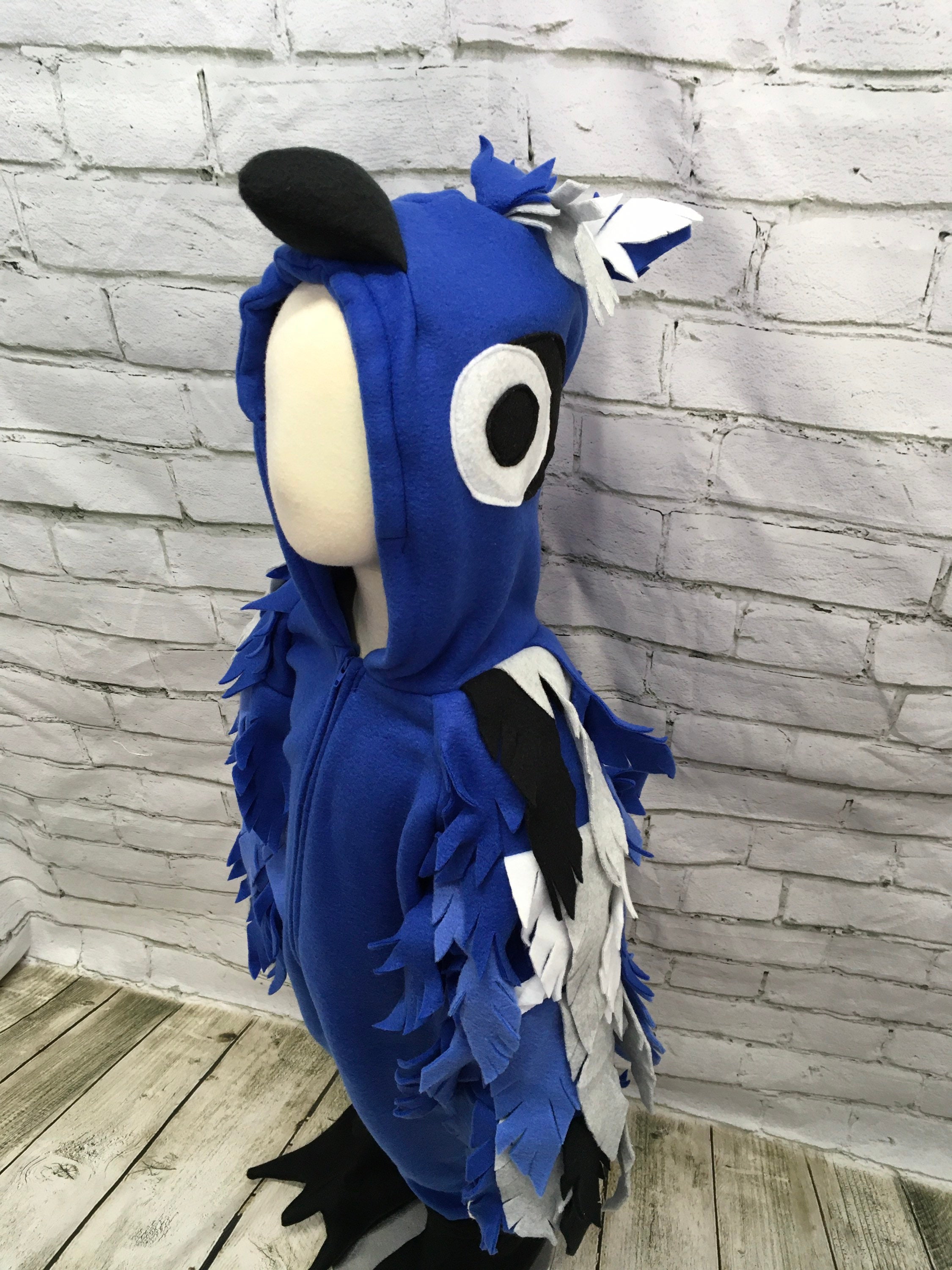 Blue Jay Bird Fleece Toddler Costume, Blue Bird Costume, Toddler