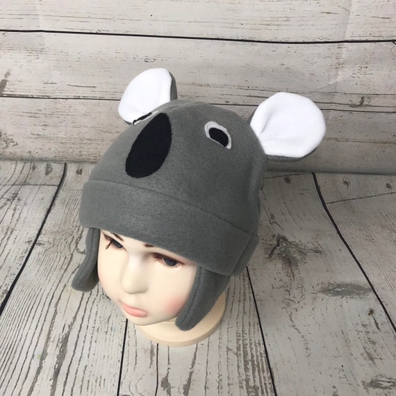 帽子 KIDDY STUFF  Koala Hat Adult and Kids Koala Fleece Hat, Fleece Koala Hat, Kids