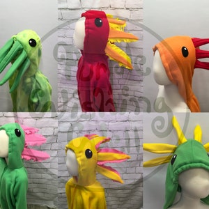 Custom Colors Axolotl Fleece Child and Youth Size Costume, Kids Custom Axolotl Costume, Youth Size Axolotl Costume, Teen Axolotl Custom Gift