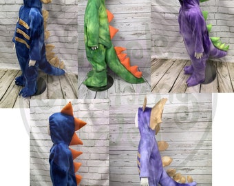 Custom Colors Toddler Dinosaur Fleece Costume, Custom Dinosaur Costume, Custom Dinosaur Gift, Custom Triceratops Costume, Dress Up Costume