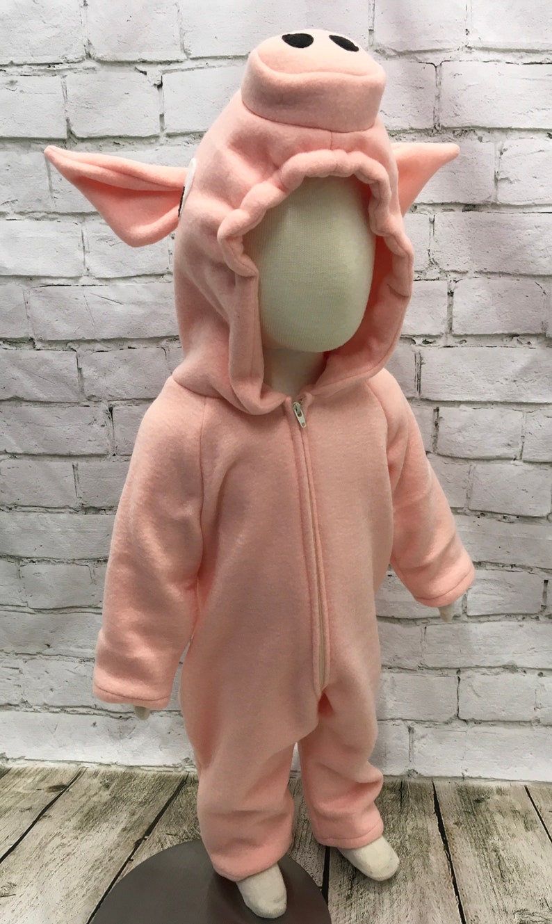 Piggy Fleece Baby Costume Pig Baby Halloween Costume Farm Etsy