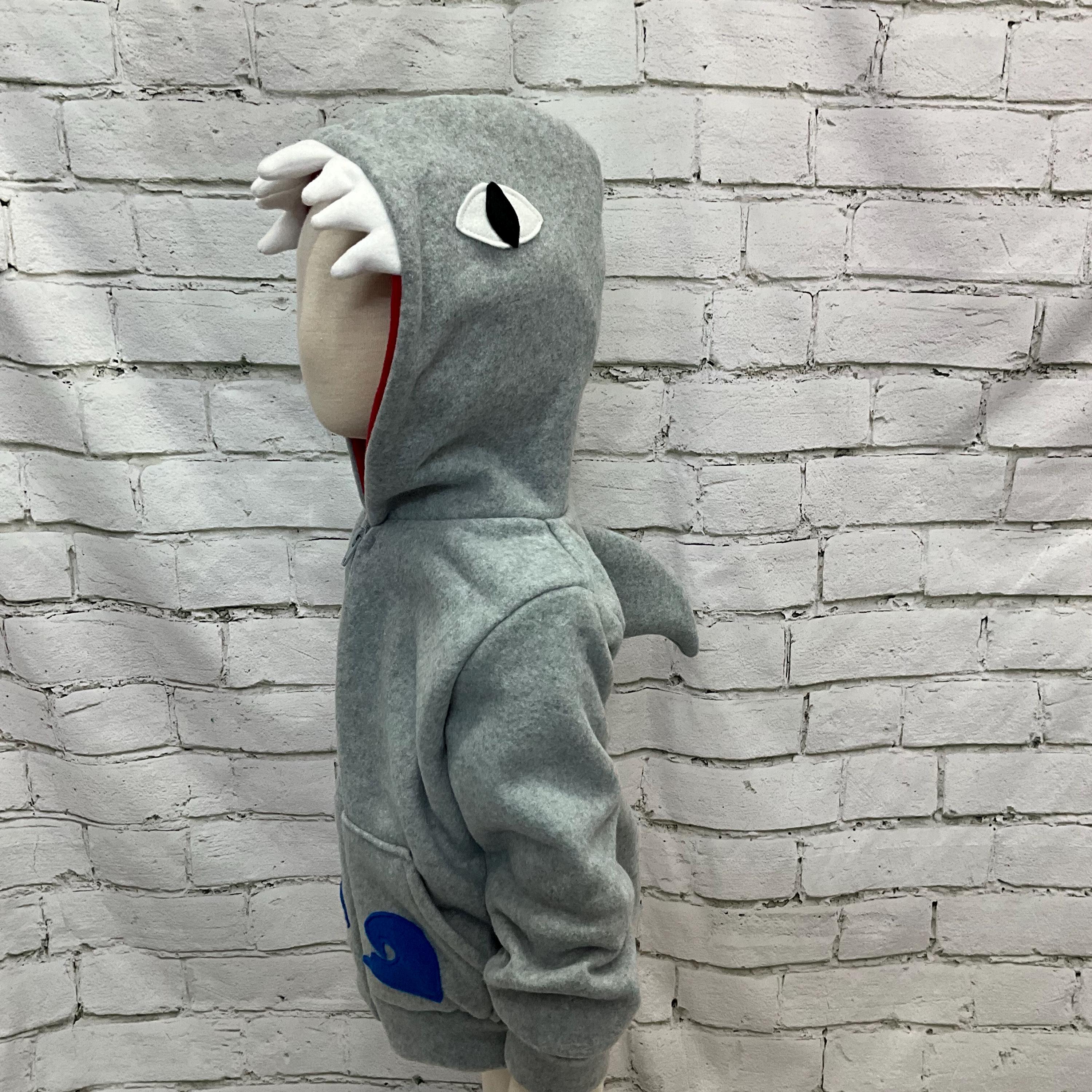 Adult Fleece Shark Zip up Hooded Sweatshirt - Etsy
