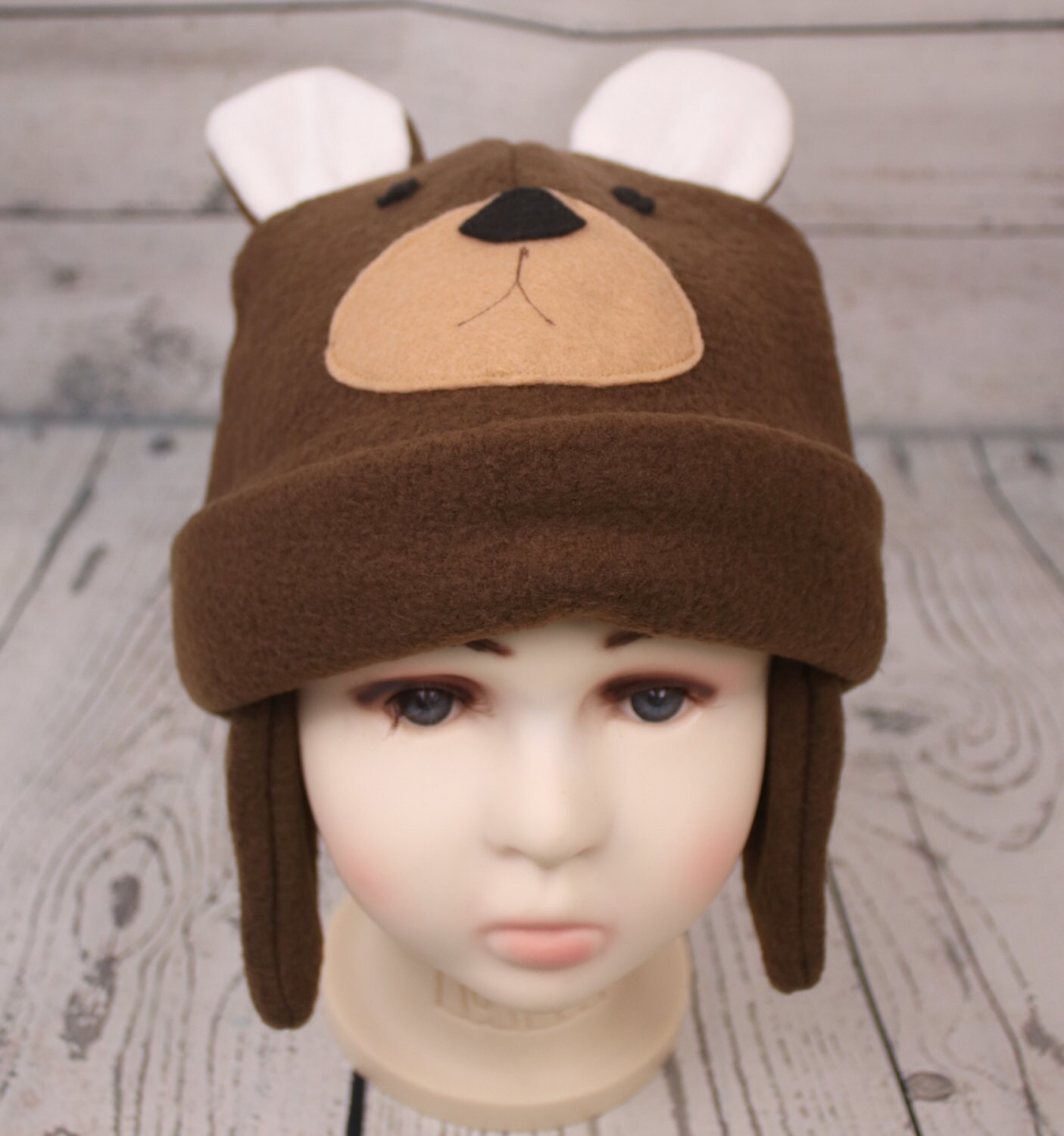Baby and Kids Teddy Bear Fleece Hat Baby Bear Hat Toddler Etsy