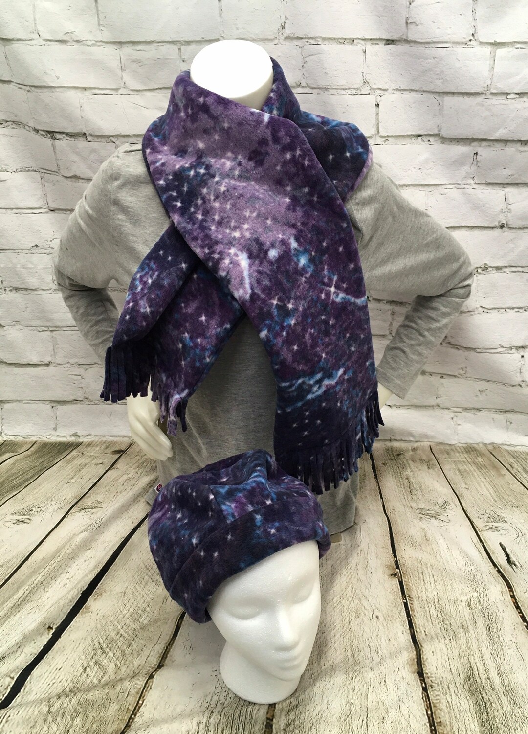 Fleece Hat and Scarf Gift Set, Gift Idea for Women, Winter Gift Set