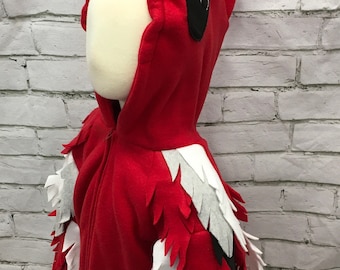 Cardinal Bird Fleece Toddler Costume, Warm Toddler Costume, Bird Toddler Costume, Bird Fleece Costume, Cardinal Costume
