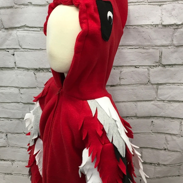 Cardinal Bird Fleece Toddler Costume, Warm Toddler Costume, Bird Toddler Costume, Bird Fleece Costume, Cardinal Costume