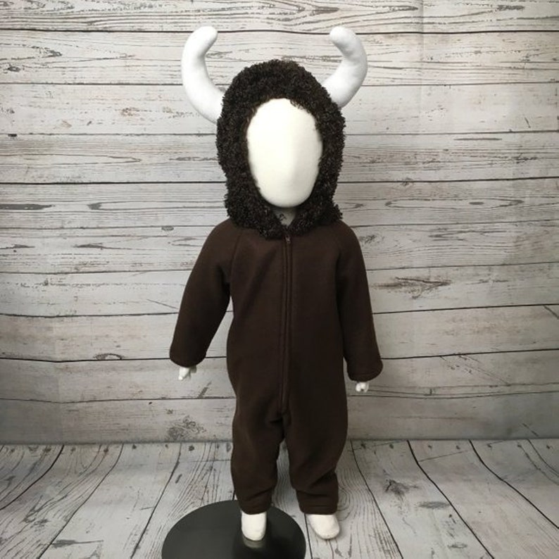 Bison Fleece Toddler Costume Bison Toddler Halloween Costume Etsy