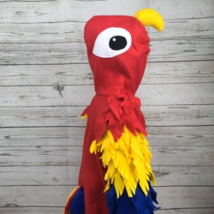 Child/Youth Fleece Parrot Costume, Youth Bird Costume, Youth Parrot Outfit, Kids Parrot Jumpsuit, Kids Bird Costume, Kids Macaw Costume image 5
