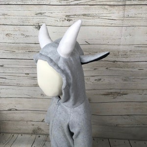 Goat Fleece Child and Youth Size Costume, Goat Kids Costume, Kids Fleece Goat Jumpsuit, Goat Halloween Costume, Goat Fleece Jumpsuit