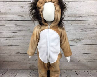 Ready To Ship Lion Fleece Toddler Costume, 4T Lion Costume, 12M Halloween Costume, Ready To Ship Halloween Costume