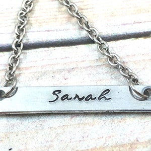 Bar Necklace, Personalized Necklace, Name Necklace, Gift for her
