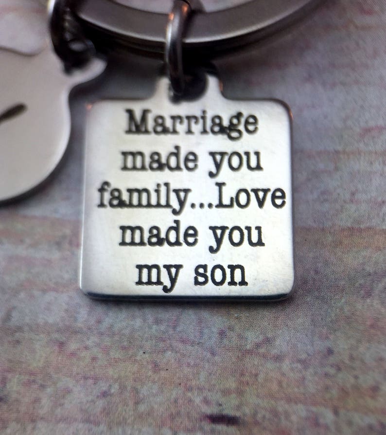 Son in Law Gift Marriage Made You Family Keyring Gift for Etsy