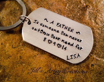 Father Of Bride Keychain, Gift For Dad Keychain, A Father Is Someone, Keychain, PersonaLized Keychain, Aluminum Keychain