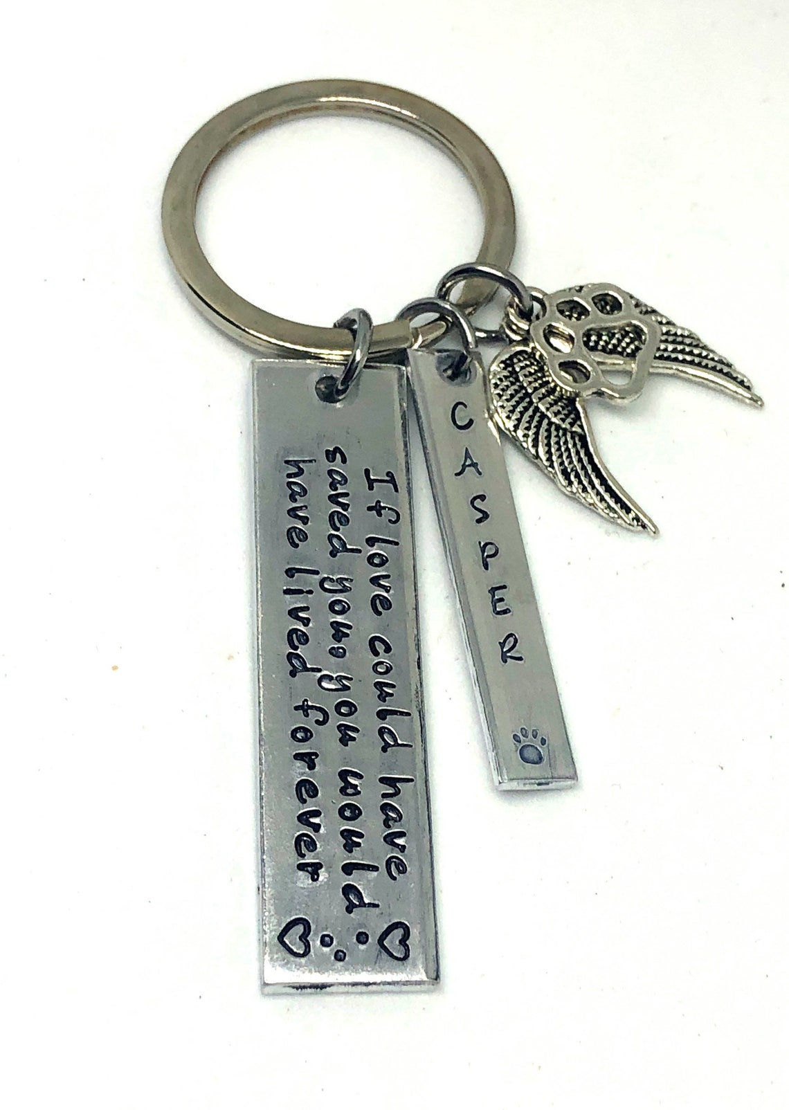 Personalized Pet loss Dog loss Keyring Bereavement