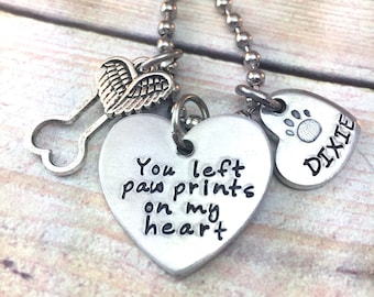 Pet Memorial Necklace, Dog Loss Necklace, Cat Loss Necklace, Bereavement Jewelry