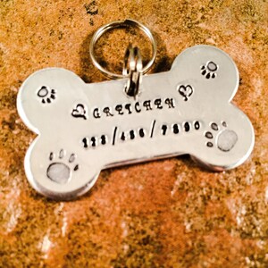 Pet ID tag, Pet Collar Tag, Personalized Tag