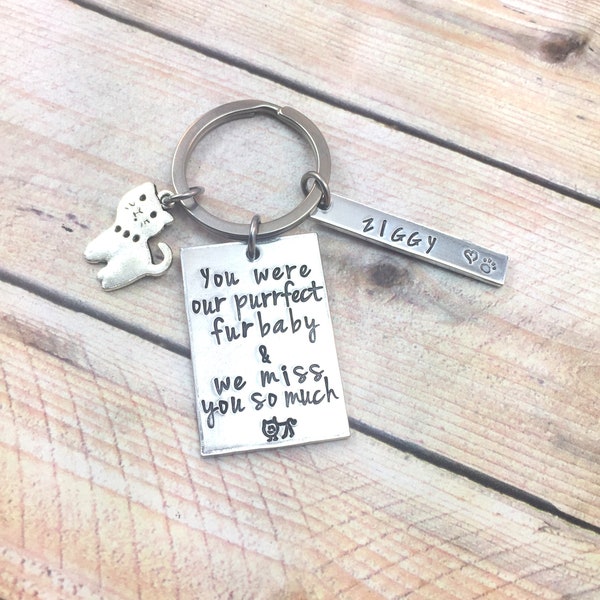 Cat Keyring Memorial Etsy