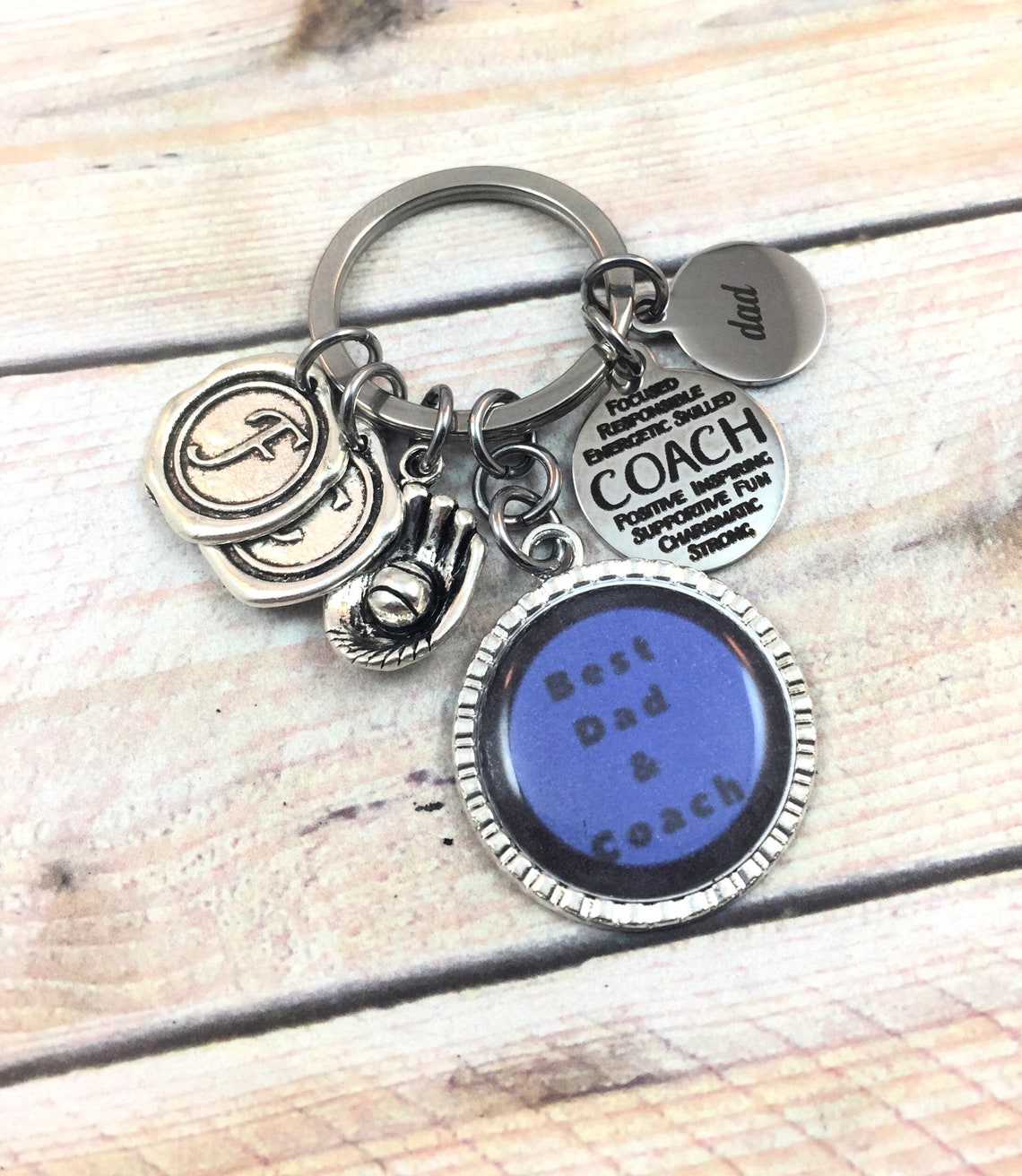 Best Dad & Coach Keychain Father's Day Gift Gift for - Etsy