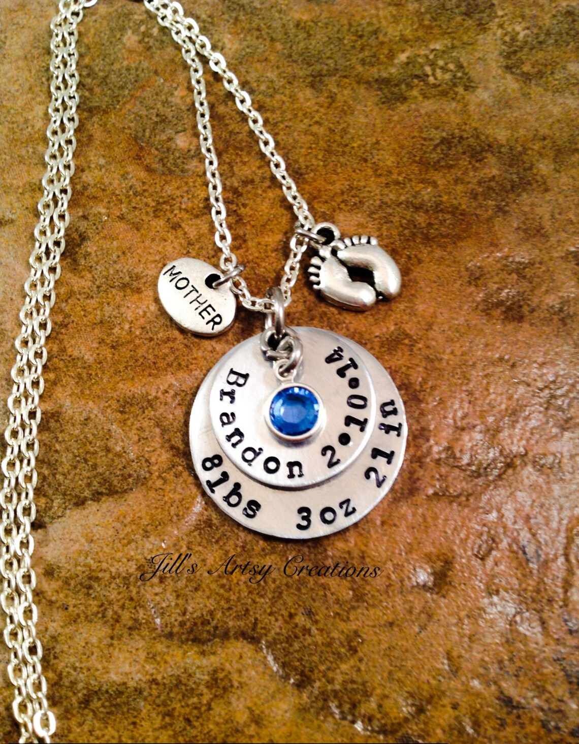 Personalized Mom Necklace New Baby Boy Girl Necklace Etsy