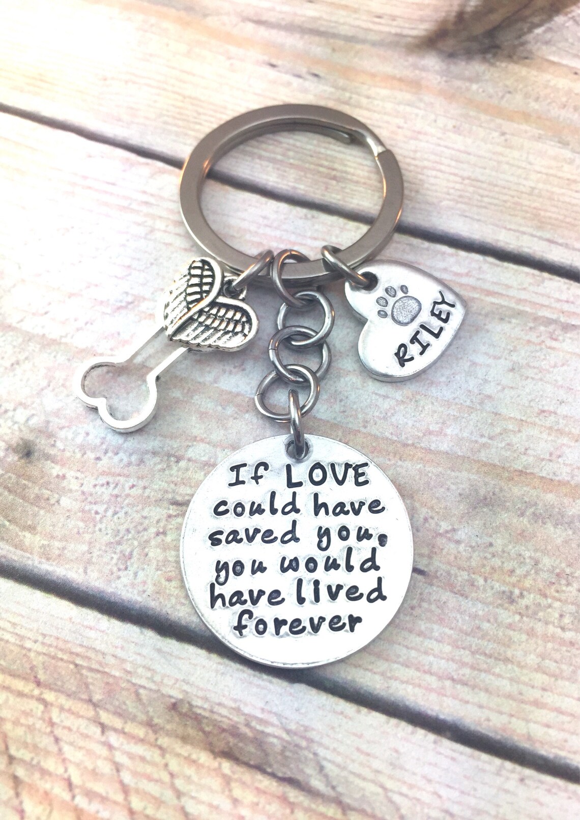 Personalized Pet Memorial Keychain Grieve Friend Gift Pet Etsy