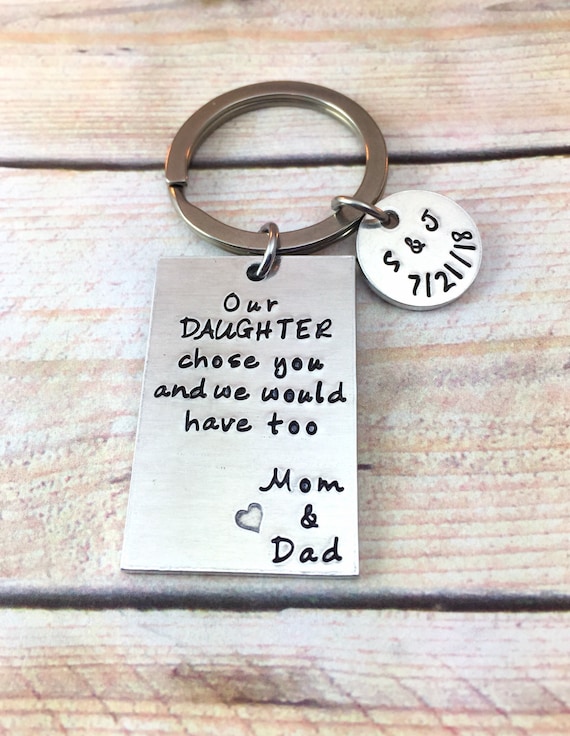 Personalized Son In Law Keychain Gift From In Laws Wedding Etsy