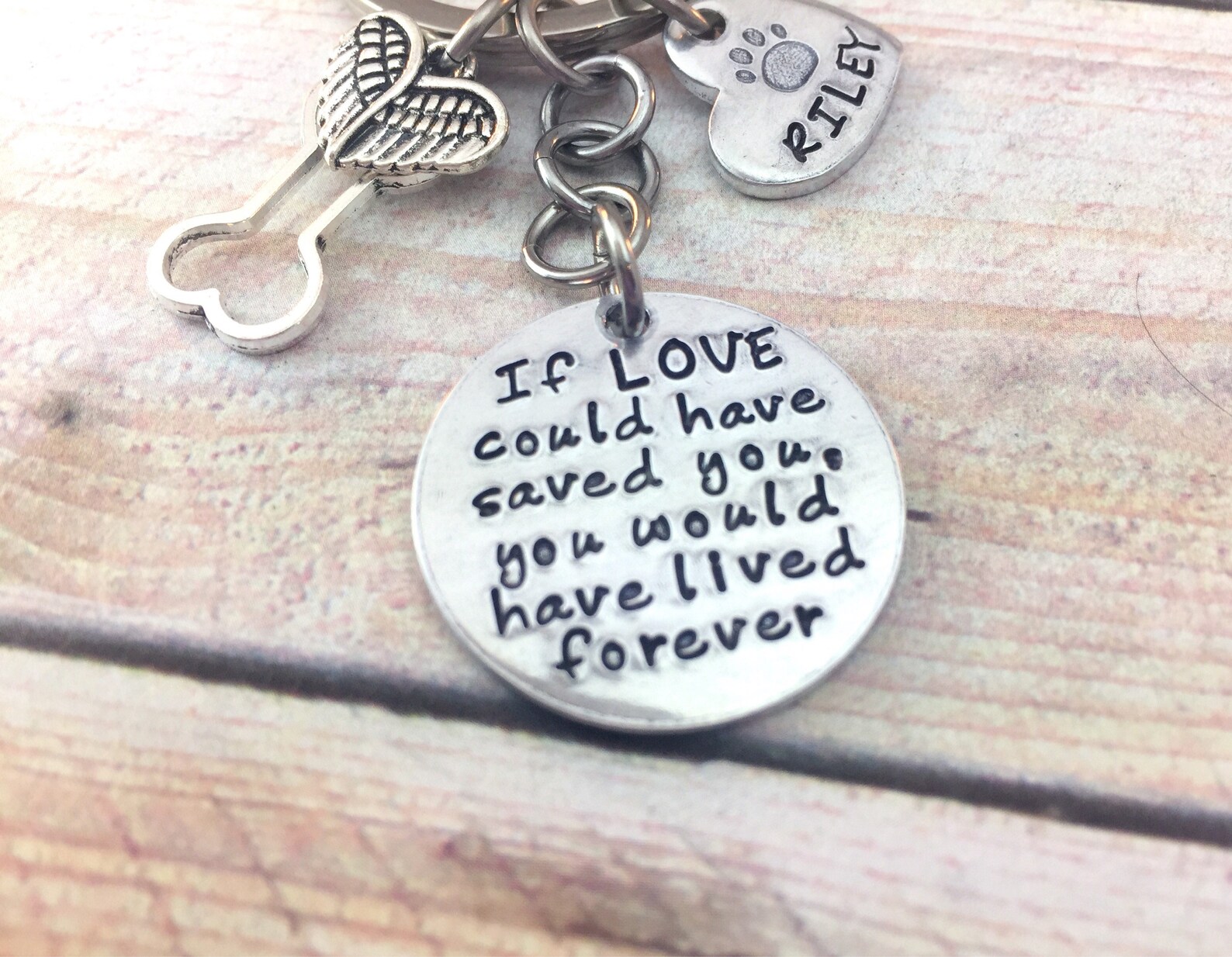 Personalized Pet Memorial Keychain Grieve Friend Gift Pet Etsy
