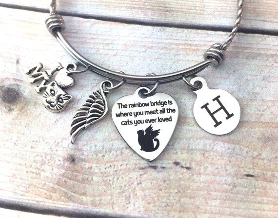 rainbow bridge bracelet cat