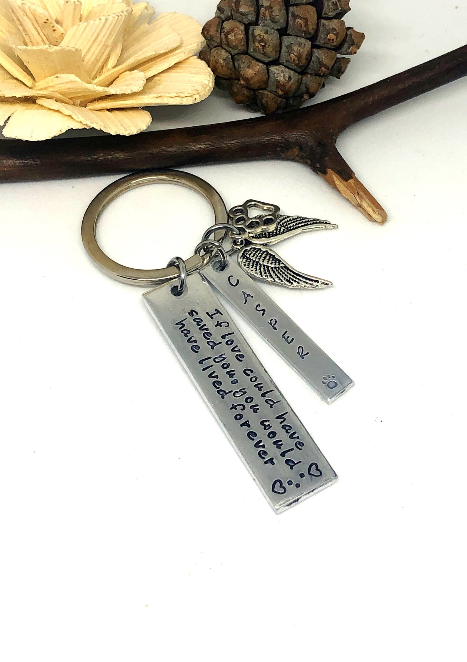 Personalized Pet Loss, Dog Loss Keyring, Bereavement Keychain, Uf Love ...