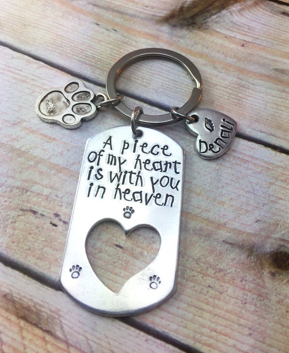 Pet Loss Keychain Dog Memorial Keychain Cat Memorial Etsy