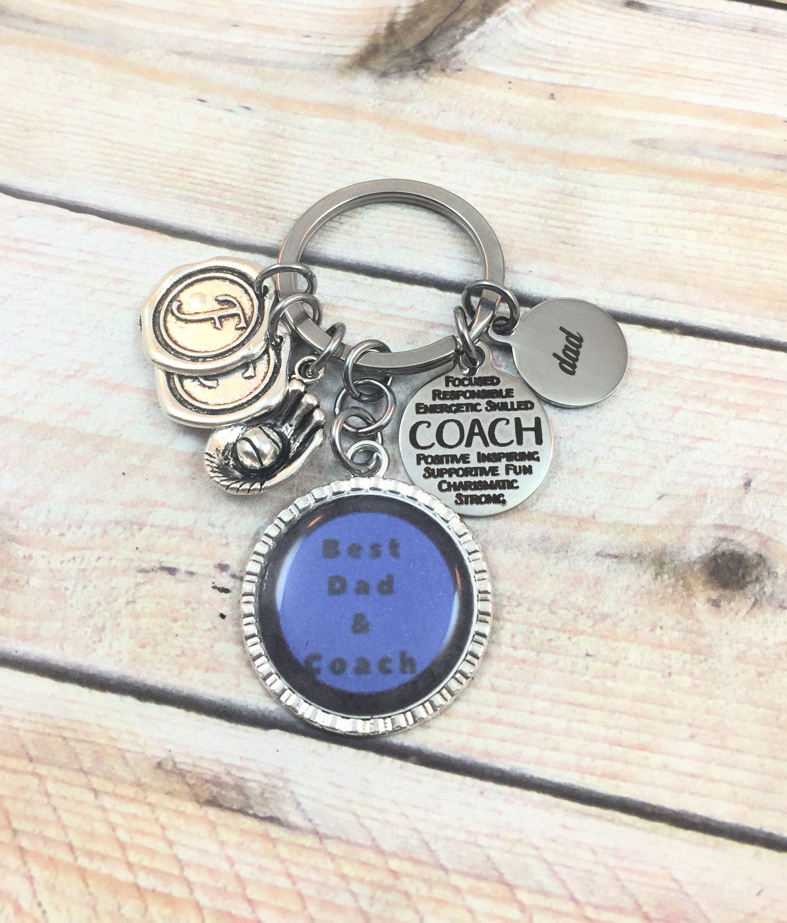 Best Dad & Coach Keychain Father's Day Gift Gift for - Etsy