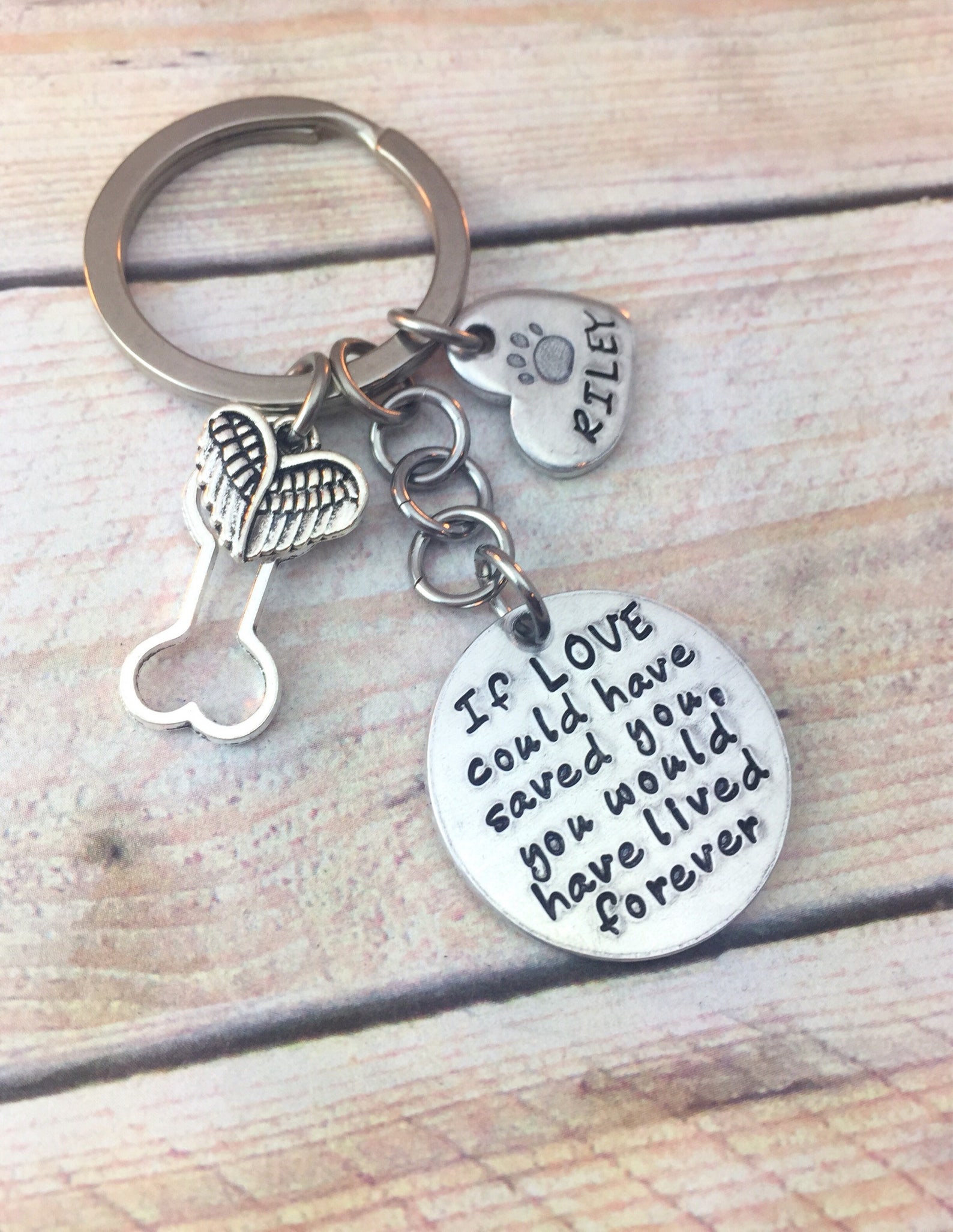 Personalized Pet Memorial Keychain Grieve Friend Gift Pet Etsy