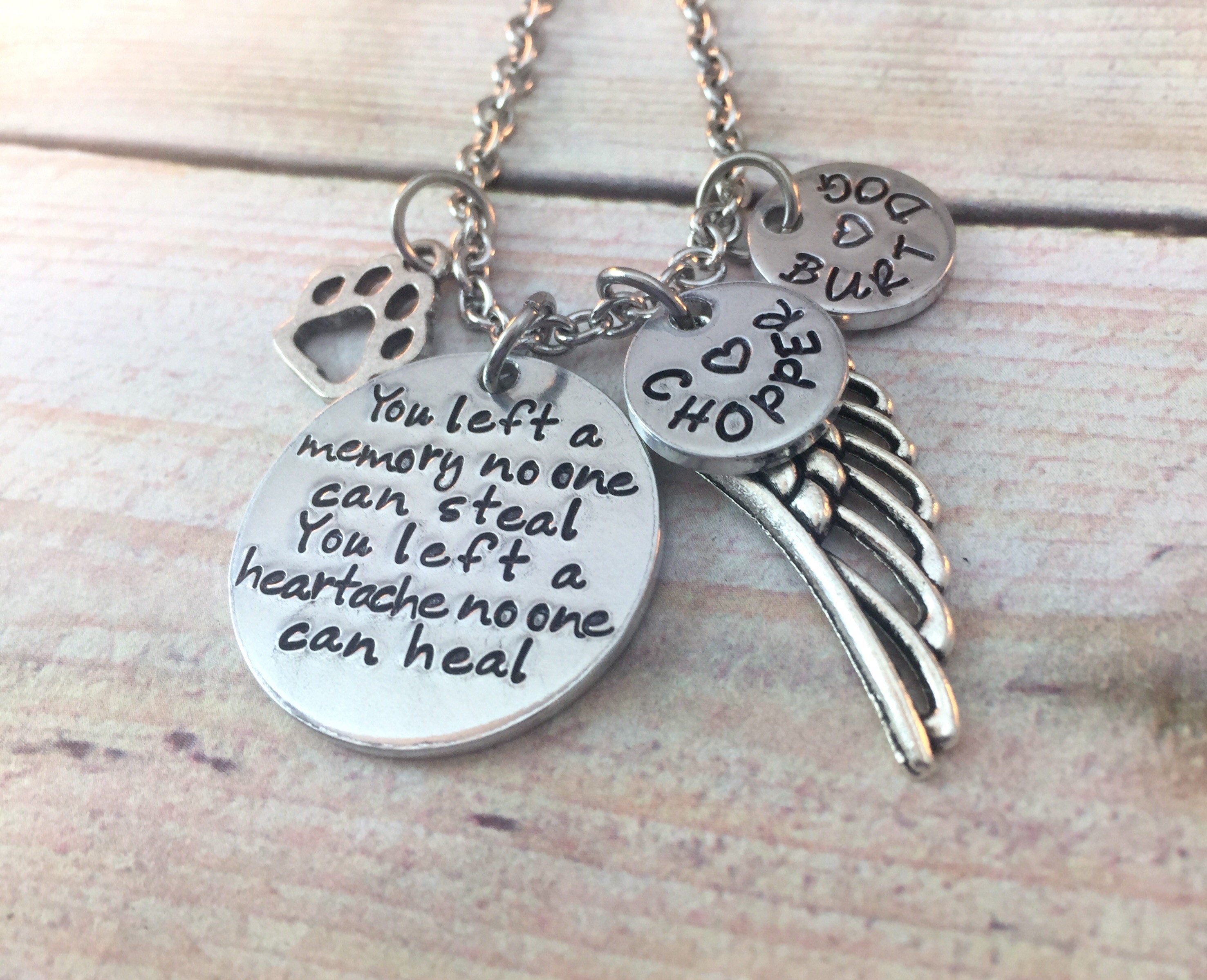 Pet Loss Gift Personalized Pet Pet Loss Necklace Dog Cat Etsy