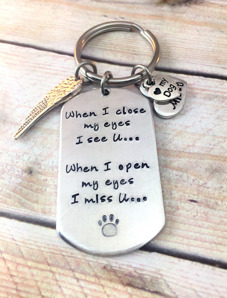Pet Loss Gift Personalized Pet Loss Keychain In Memory Of