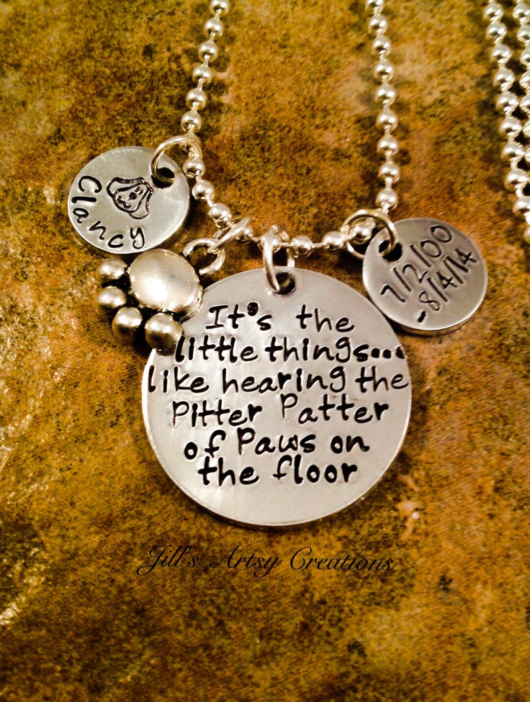 Pet Loss Necklace, Pet Lover Necklace, It'sthe Little Things Necklace